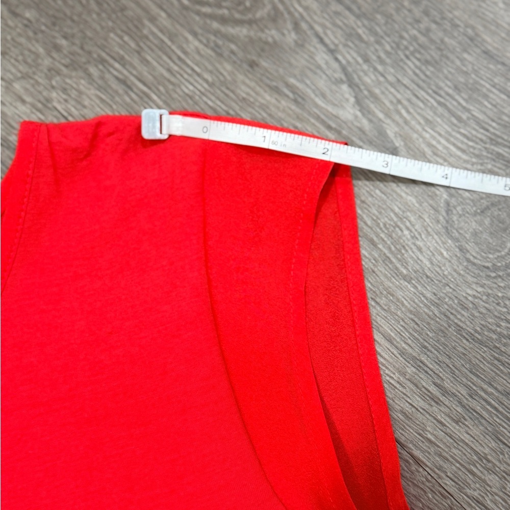 Calvin Klein Women's Coral Short Sleeve Tee with Chiffon Accents Size S - Picture 11 of 12